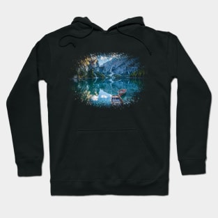 Lake and mountain dispersion design Hoodie